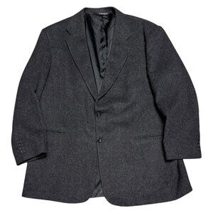 VINTAGE Evan Picone 100% CAMELHAIR Grey Luxury Designer Blazer Coat Mens 48 L